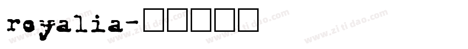 royalia字体转换