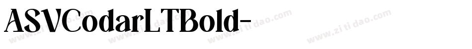 ASVCodarLTBold字体转换