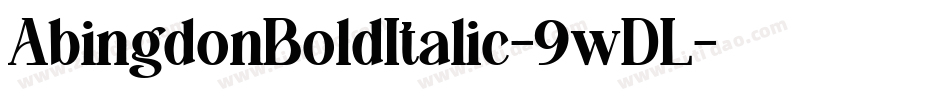 AbingdonBoldItalic-9wDL字体转换