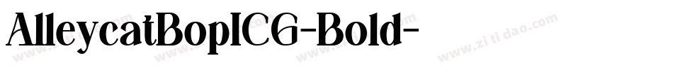 AlleycatBopICG-Bold字体转换