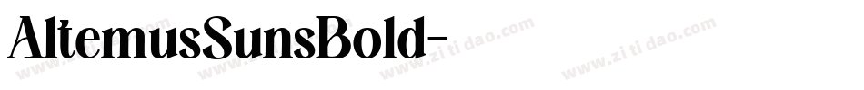 AltemusSunsBold字体转换