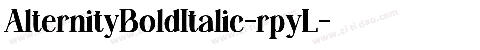 AlternityBoldItalic-rpyL字体转换