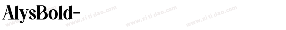 AlysBold字体转换