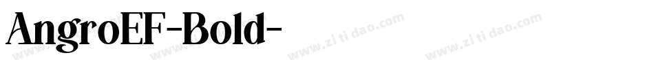 AngroEF-Bold字体转换