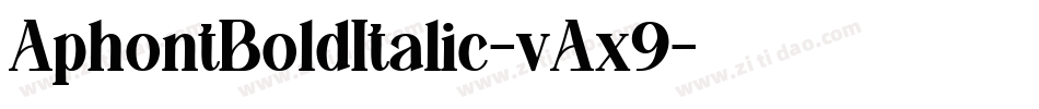 AphontBoldItalic-vAx9字体转换