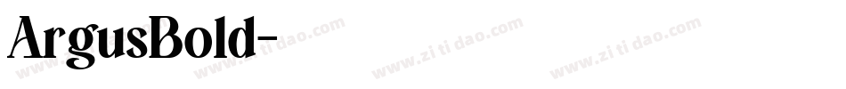 ArgusBold字体转换