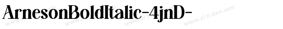ArnesonBoldItalic-4jnD字体转换