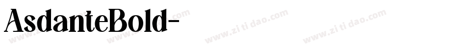 AsdanteBold字体转换