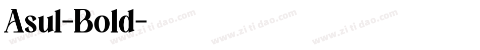 Asul-Bold字体转换