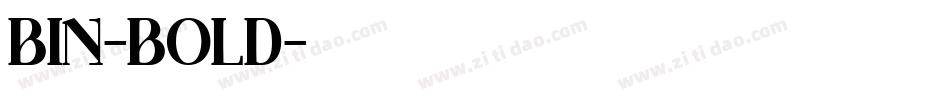 BIN-BOLD字体转换