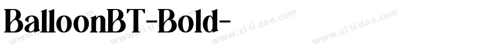 BalloonBT-Bold字体转换