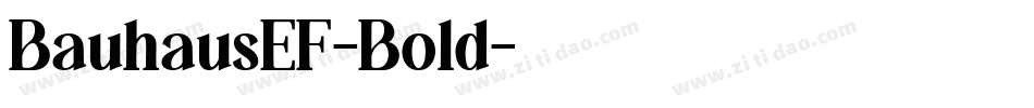 BauhausEF-Bold字体转换