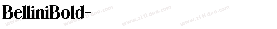BelliniBold字体转换