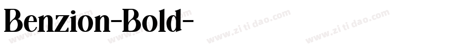 Benzion-Bold字体转换