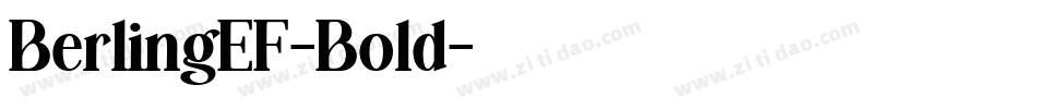 BerlingEF-Bold字体转换