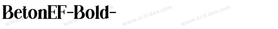 BetonEF-Bold字体转换