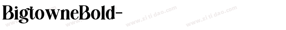 BigtowneBold字体转换