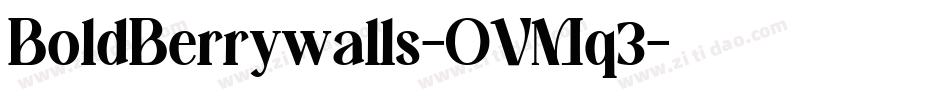 BoldBerrywalls-OVMq3字体转换