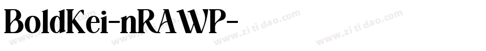 BoldKei-nRAWP字体转换