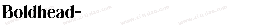 Boldhead字体转换