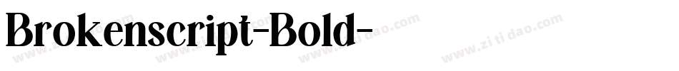 Brokenscript-Bold字体转换