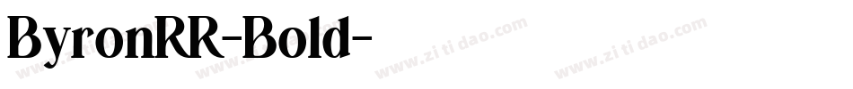 ByronRR-Bold字体转换