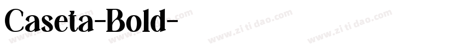 Caseta-Bold字体转换