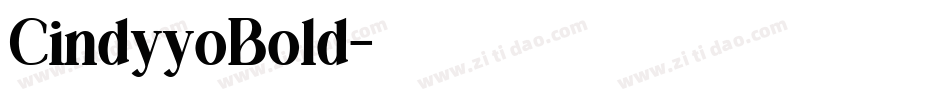 CindyyoBold字体转换