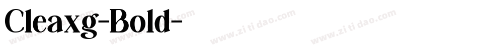 Cleaxg-Bold字体转换