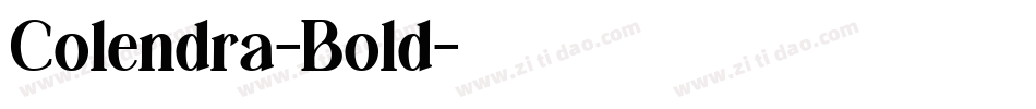 Colendra-Bold字体转换