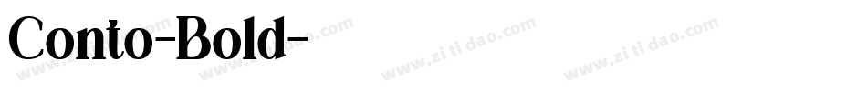 Conto-Bold字体转换
