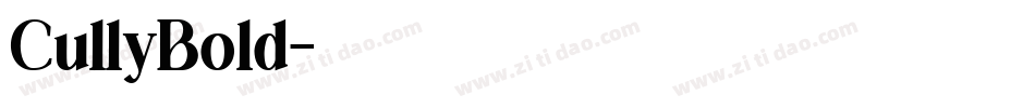 CullyBold字体转换