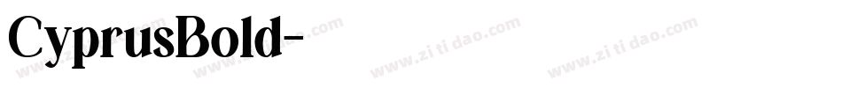 CyprusBold字体转换