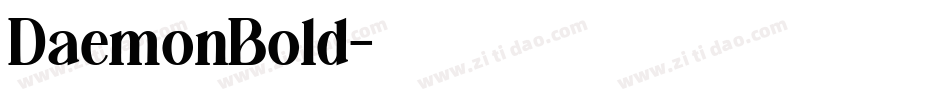DaemonBold字体转换