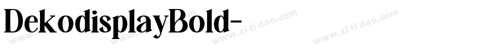 DekodisplayBold字体转换