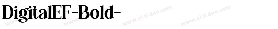 DigitalEF-Bold字体转换
