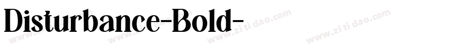 Disturbance-Bold字体转换
