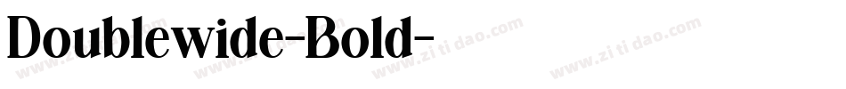 Doublewide-Bold字体转换