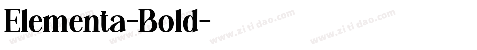 Elementa-Bold字体转换