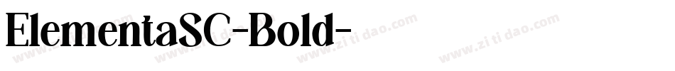 ElementaSC-Bold字体转换