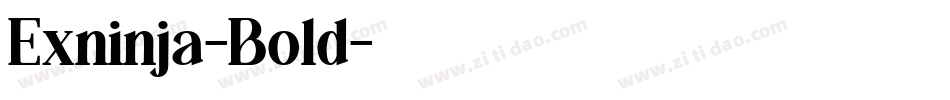 Exninja-Bold字体转换