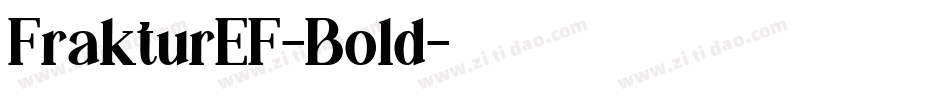 FrakturEF-Bold字体转换