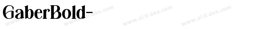 GaberBold字体转换