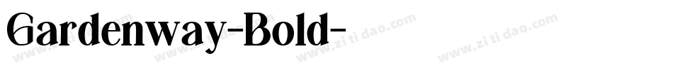 Gardenway-Bold字体转换