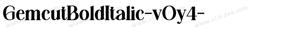 GemcutBoldItalic-vOy4字体转换