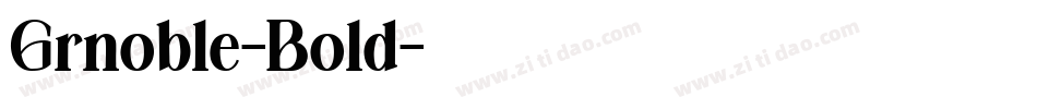 Grnoble-Bold字体转换