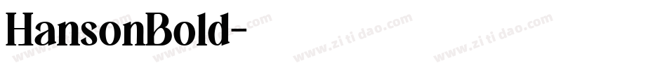 HansonBold字体转换