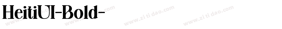 HeitiUI-Bold字体转换