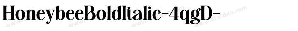 HoneybeeBoldItalic-4qgD字体转换