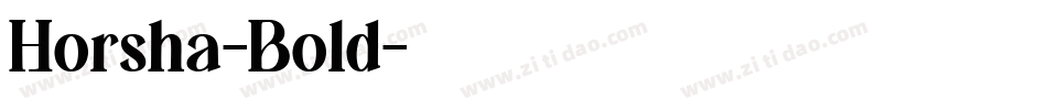 Horsha-Bold字体转换